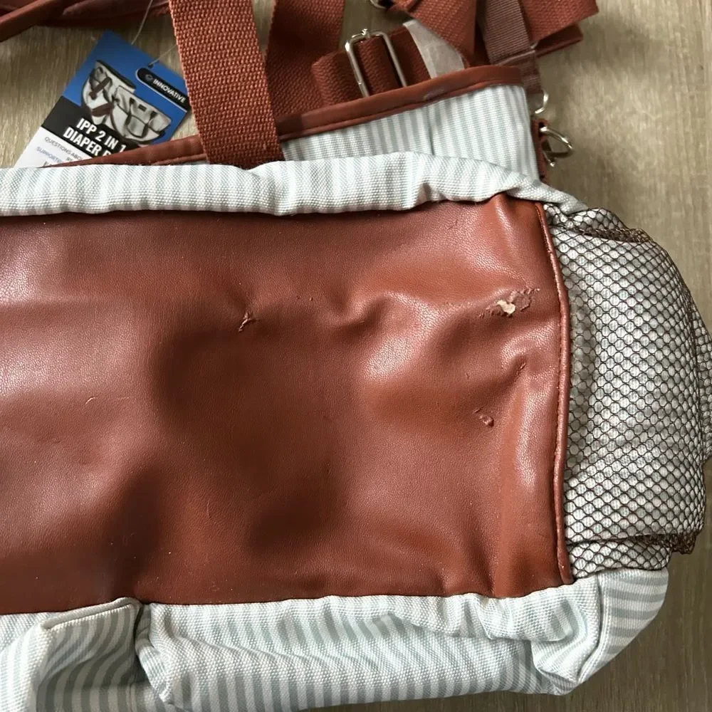 NWT … INNOVATIVE IPP 2 in 1 Diaper Bag With Tabletop Changing Pad